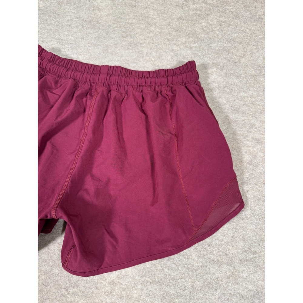 Lululemon Running Shorts Womens 4 Purple Lined Zip Pocket Mesh 3 In Split Hem - Picture 7 of 15
